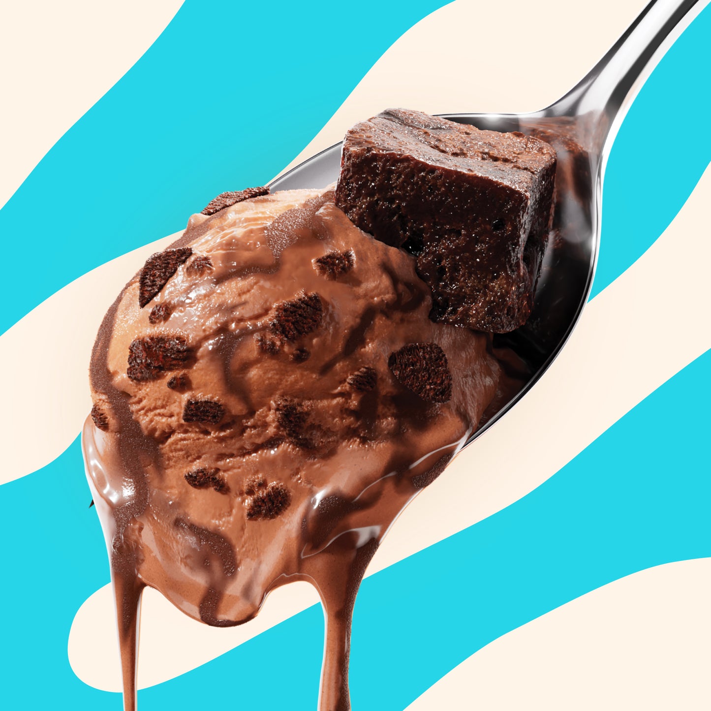 Triple chocolate brownie